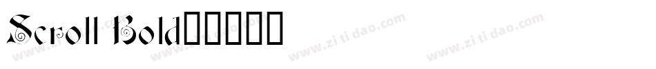 Scroll Bold字体转换